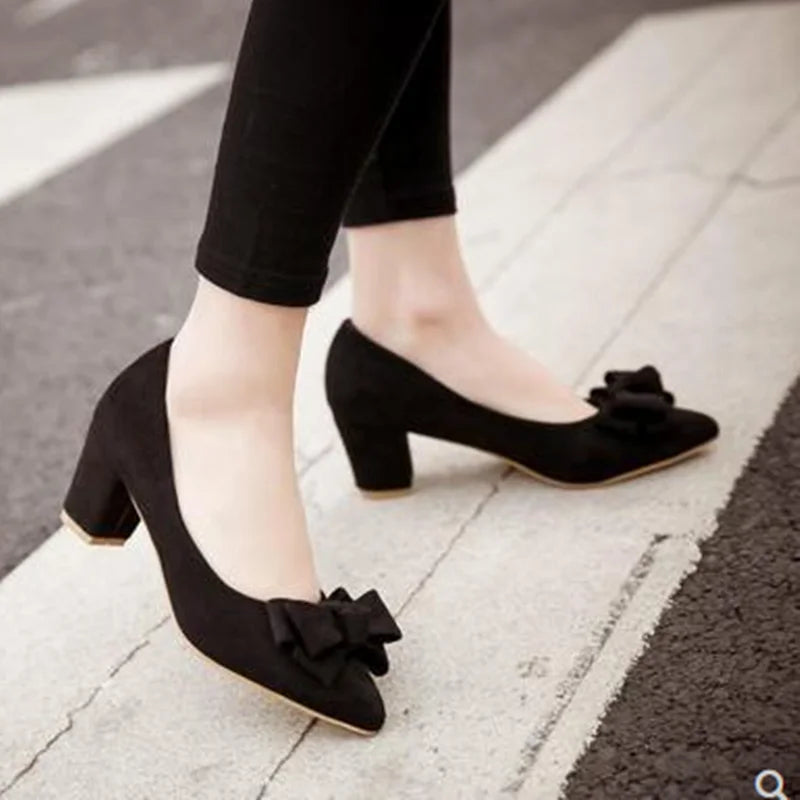 Women's Purple Bow Pumps