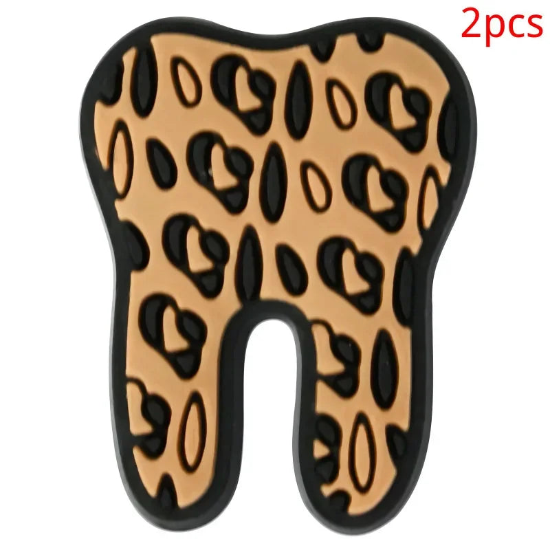 Leopard Print Shoe Buckle Charms