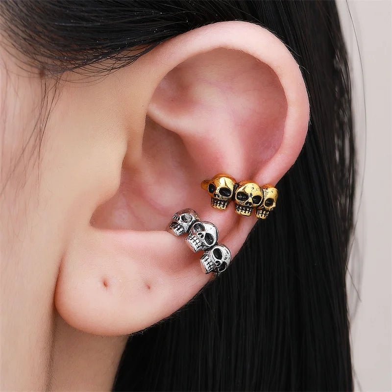 Skull & Ghost Cartilage Ear Clip