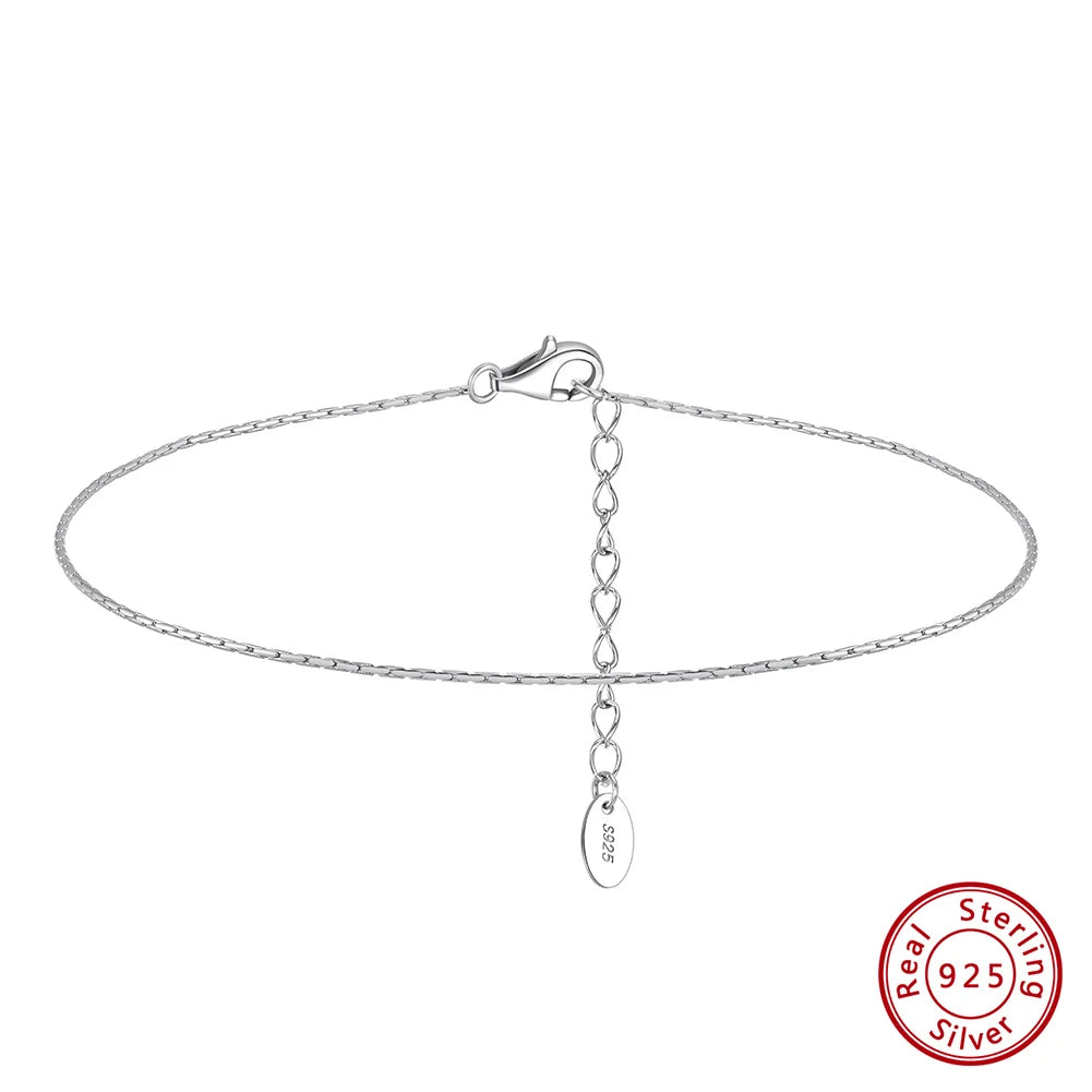 14K Gold 925 Silver Cuban Anklet