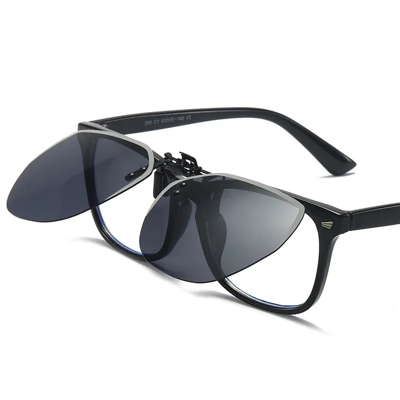 Flip-Up Polarized Clip-On Sunglasses
