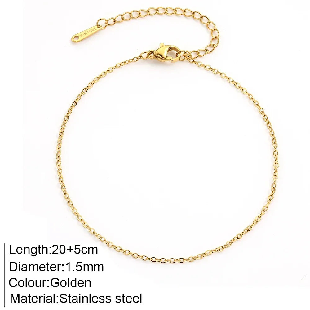 ✨ Stainless Steel Beach Anklet Jewelry