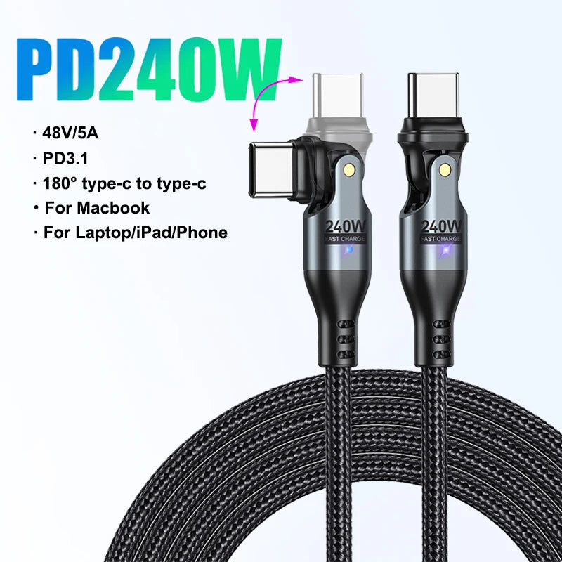 ⚡ AUFU 240W USB-C Fast Charging Cable