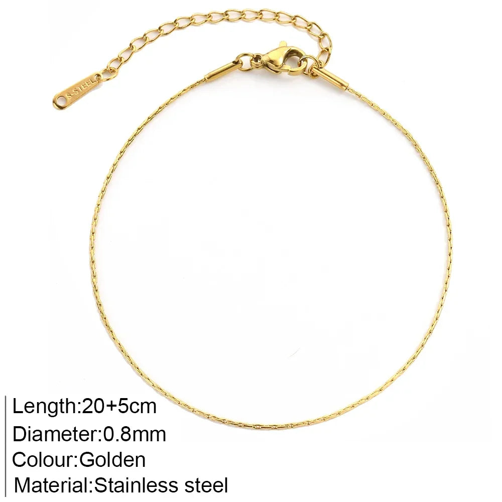 ✨ Stainless Steel Beach Anklet Jewelry