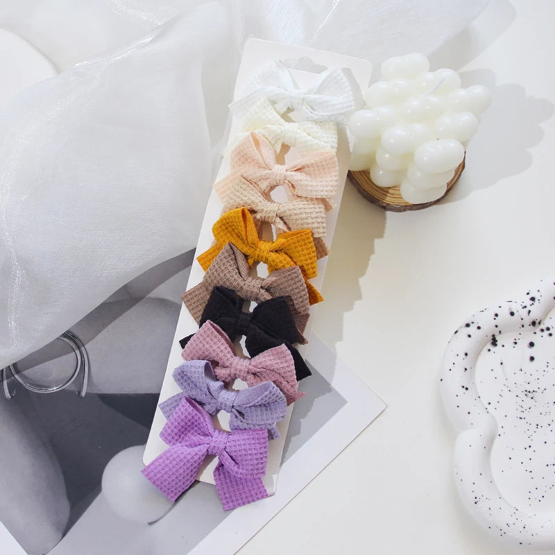 Girls Hair Bow Clips – 10 Pcs