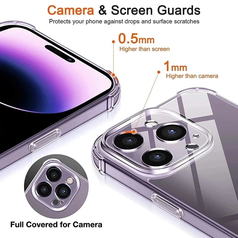 Clear Shockproof iPhone Case