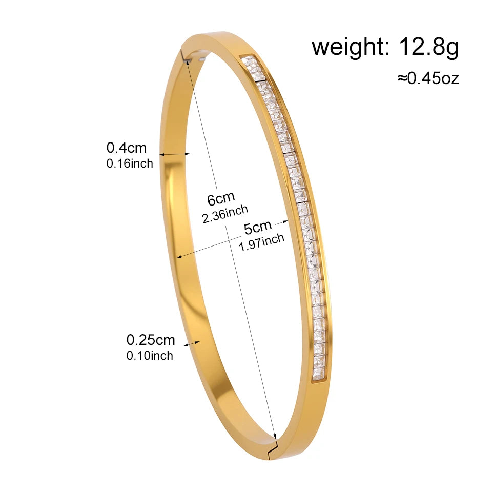 💖 Yupsk Heart Zircon Stackable Bracelet Set