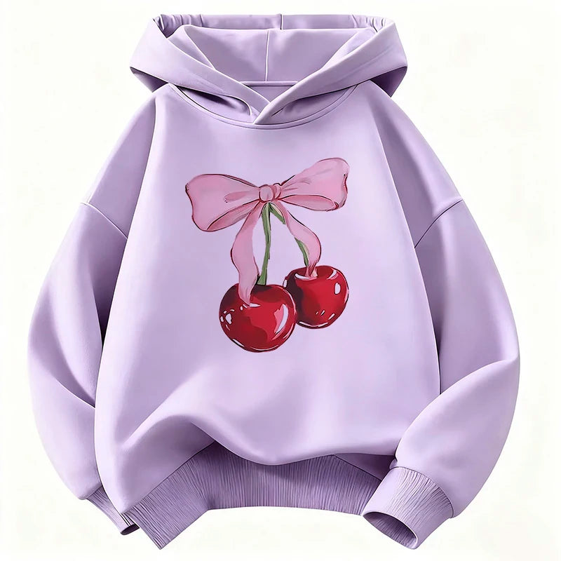 Kids Cherry Bow Hoodie