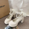 Women's Pearl Chain Platform Mary Janes