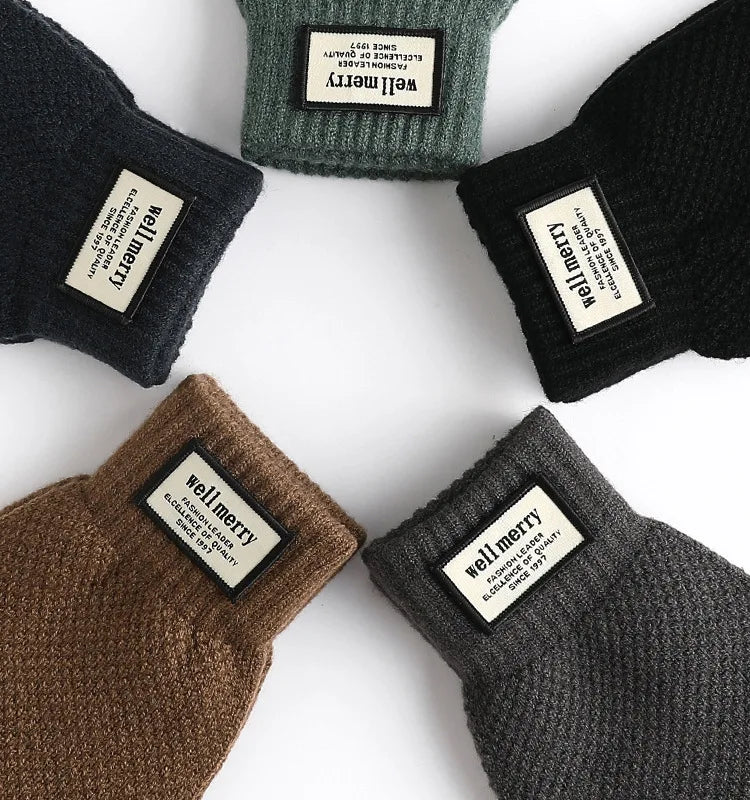 Men's Touchscreen Wool Knit Gloves