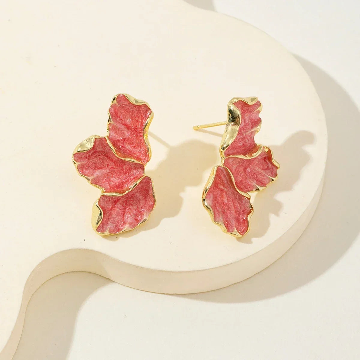 French Petal Stud Earrings