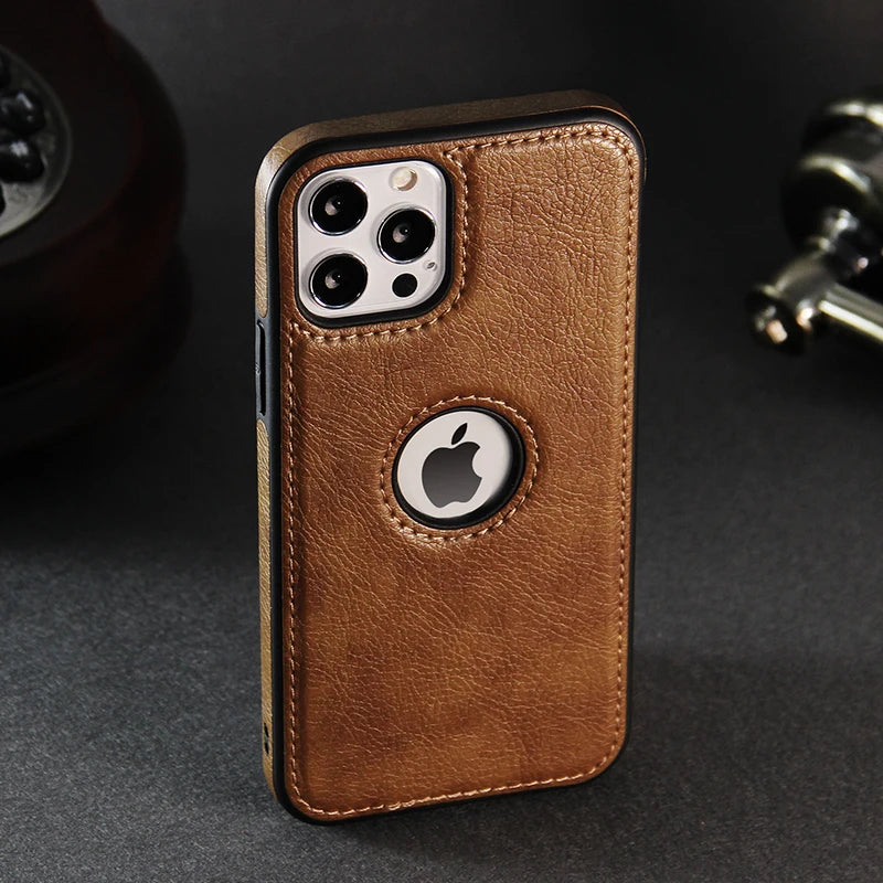 Black Leather Business iPhone Case