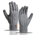Men's Fleece-Lined Touchscreen Knit Gloves