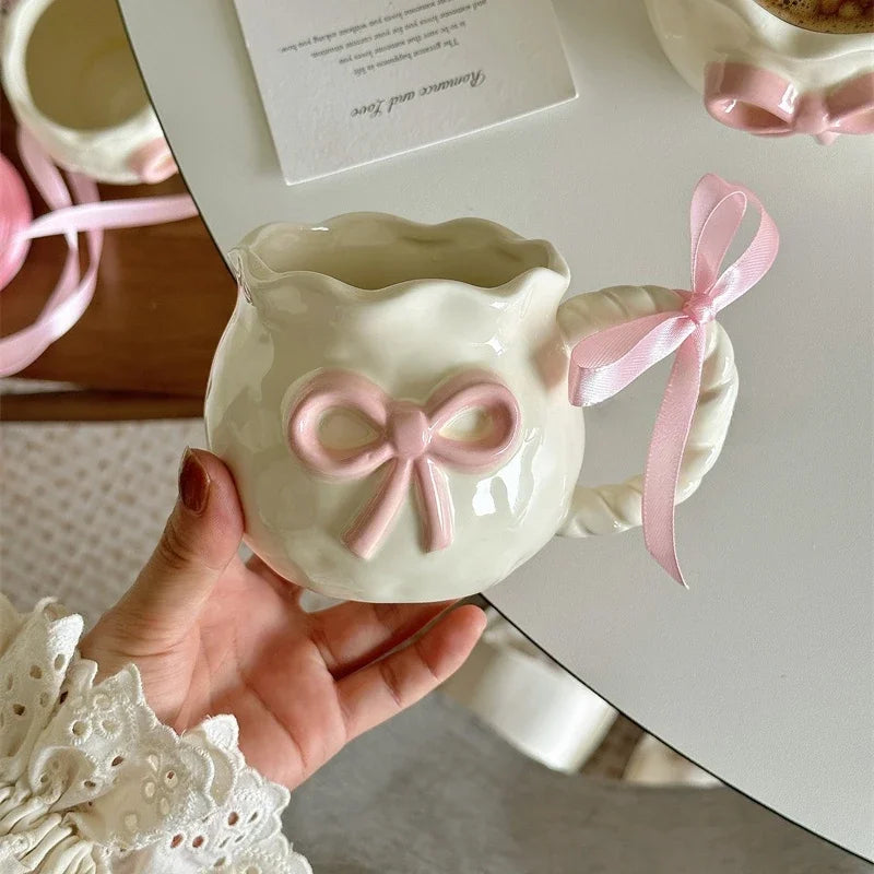 Pink Bow Ceramic Coffee Mug