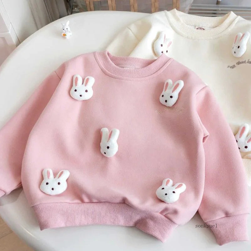 Girls 3D Bunny Sweatshirt