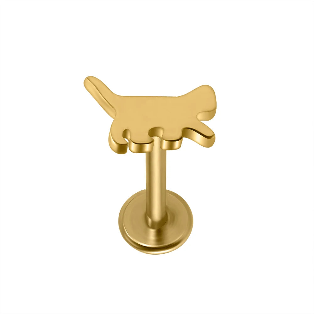 Skeleton Hand Cartilage Stud (16G)