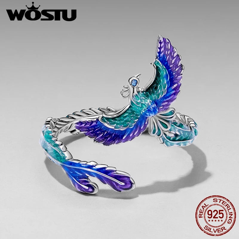 Crystal Bird & Flower Ring