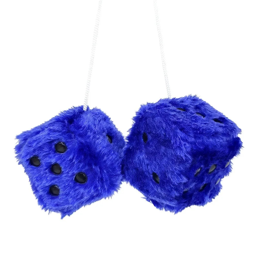 🎲 Fuzzy Hanging Dice Car Ornament