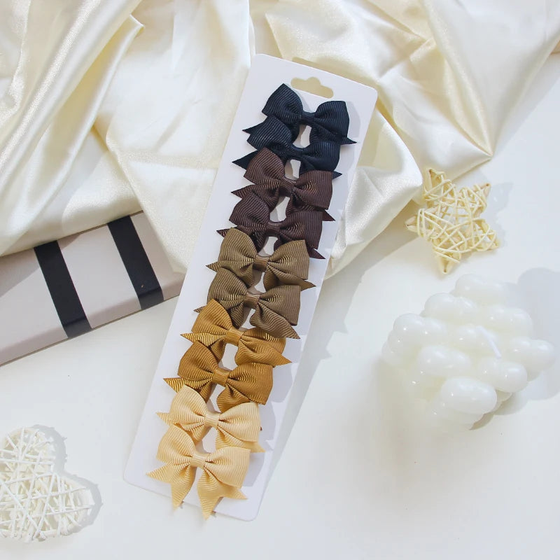 Girls Hair Bow Clips – 10 Pcs