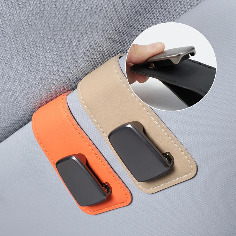 🚗 Car Sun Visor Glasses & Card Clip