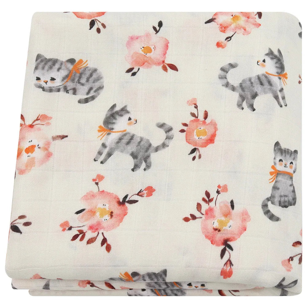 Bamboo Muslin Baby Swaddle Blanket 120cm