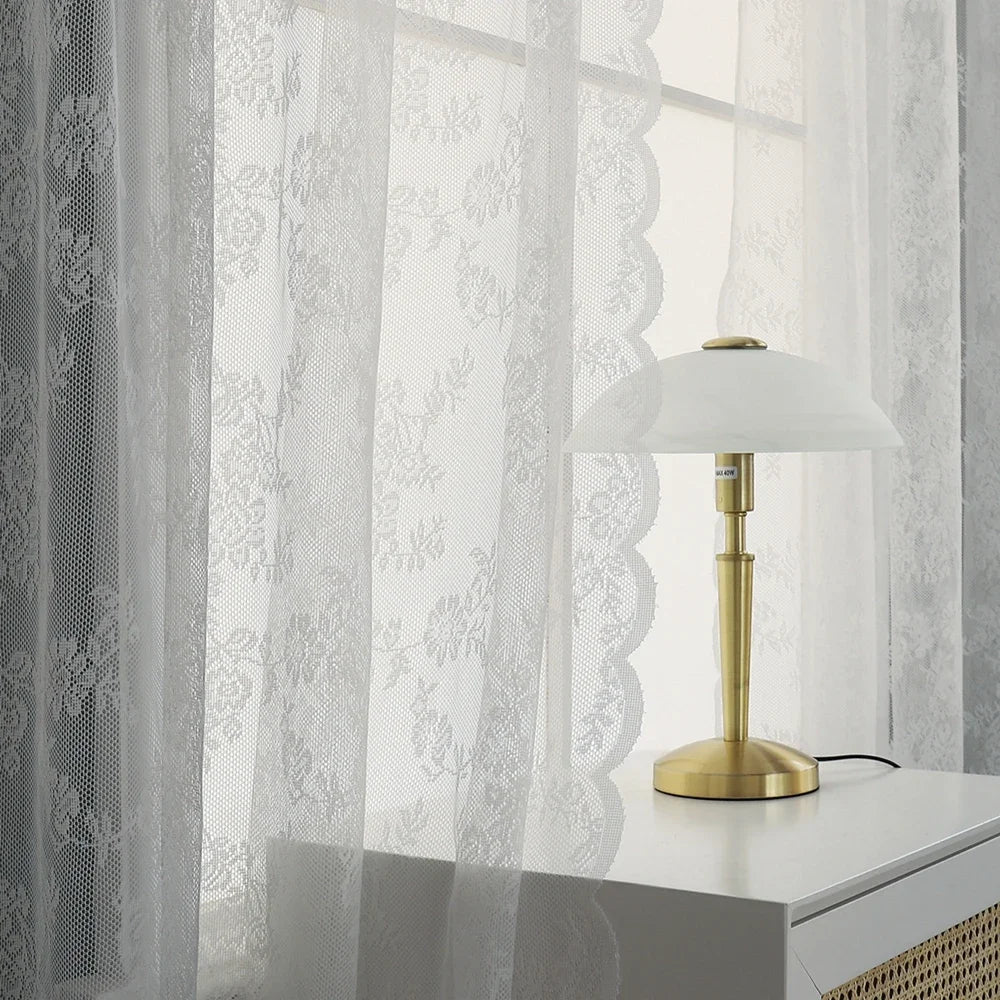 Floral Lace Window Curtain