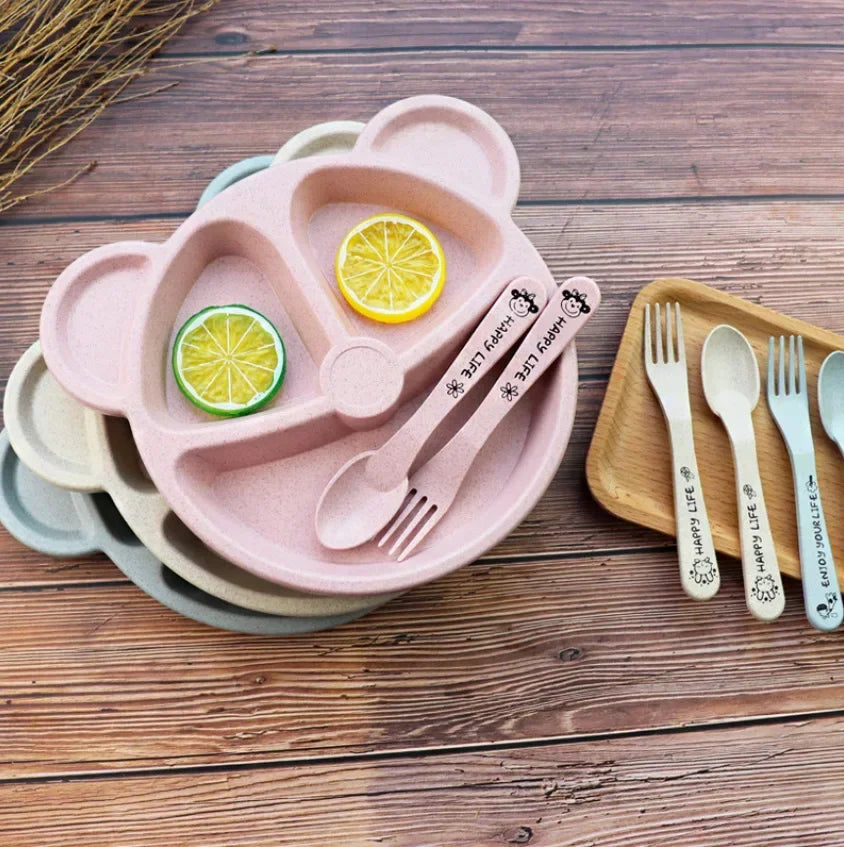 🍽️ Baby Bear Feeding Tableware Set