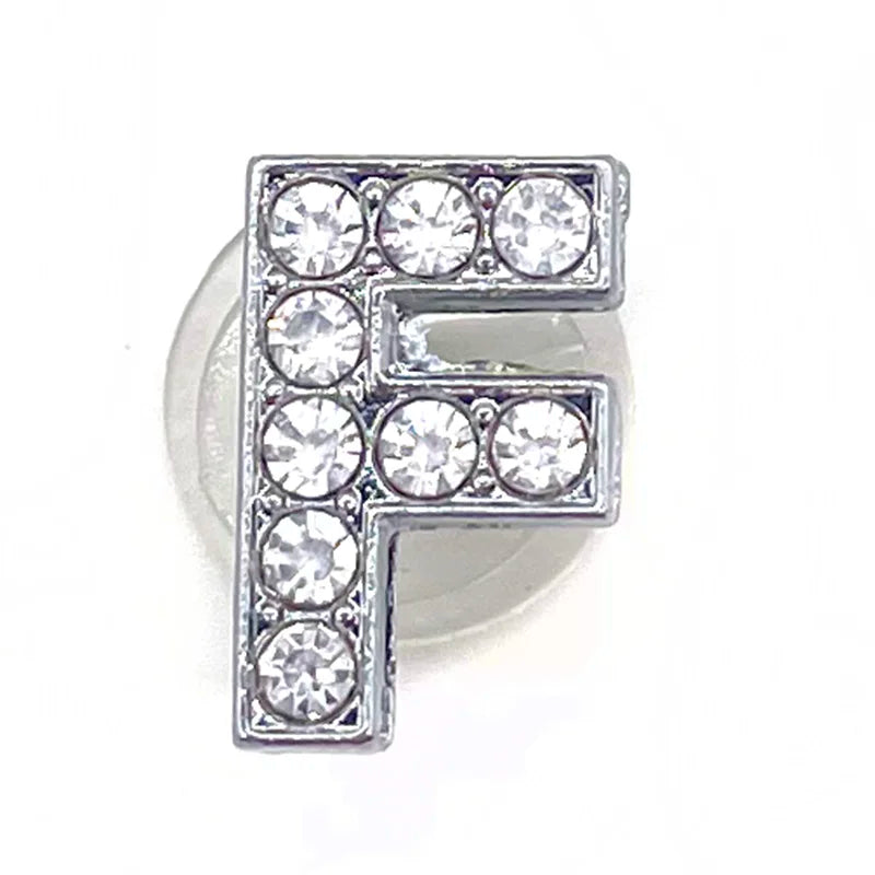 Rhinestone Letter Shoe Charms