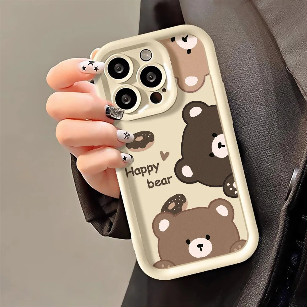 Cute Bear Silicone iPhone Case