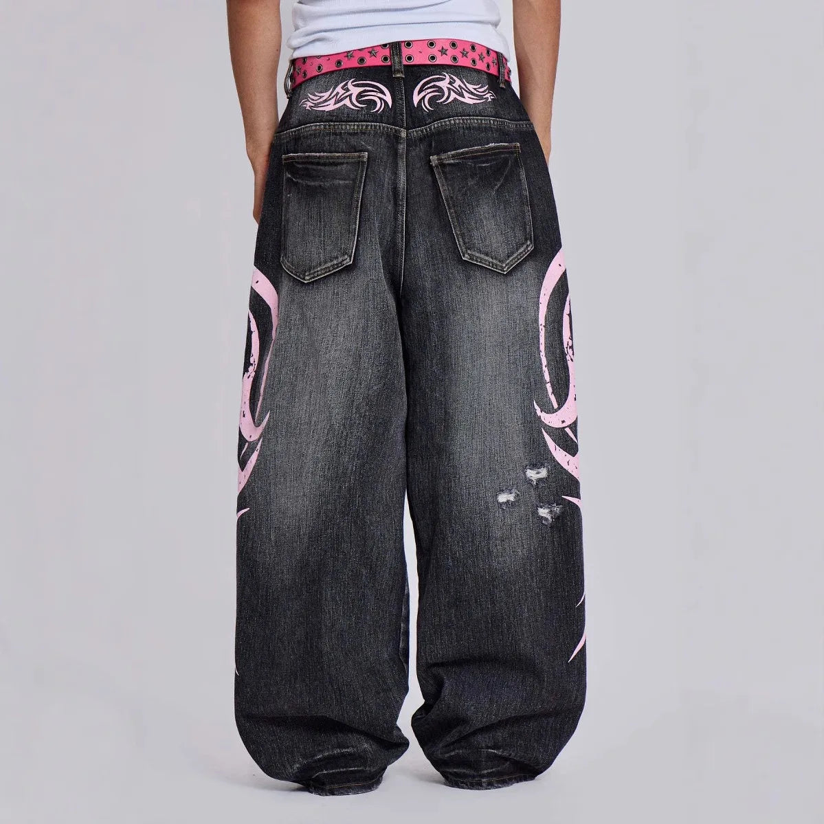 Ripped High Waist Wide-Leg Mom Jeans