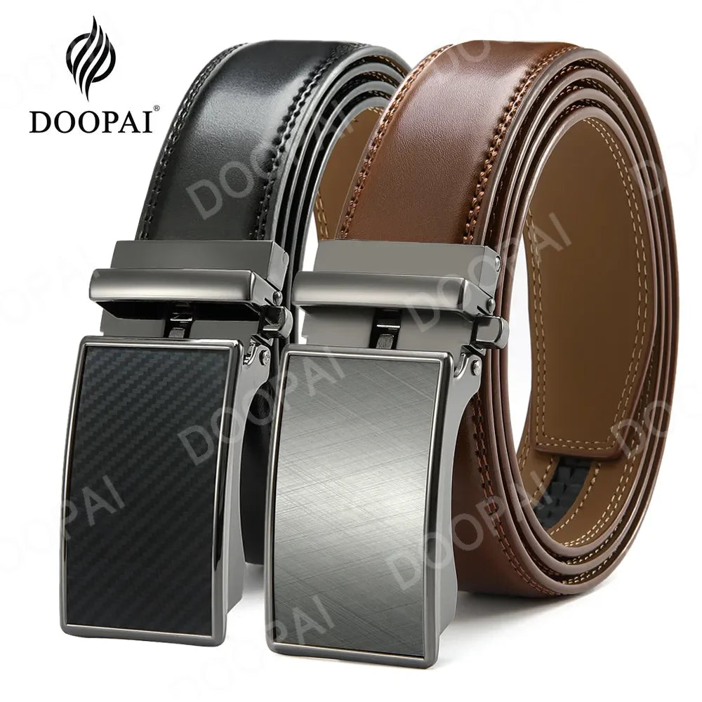 Men's Automatic Leather Ratchet Belt