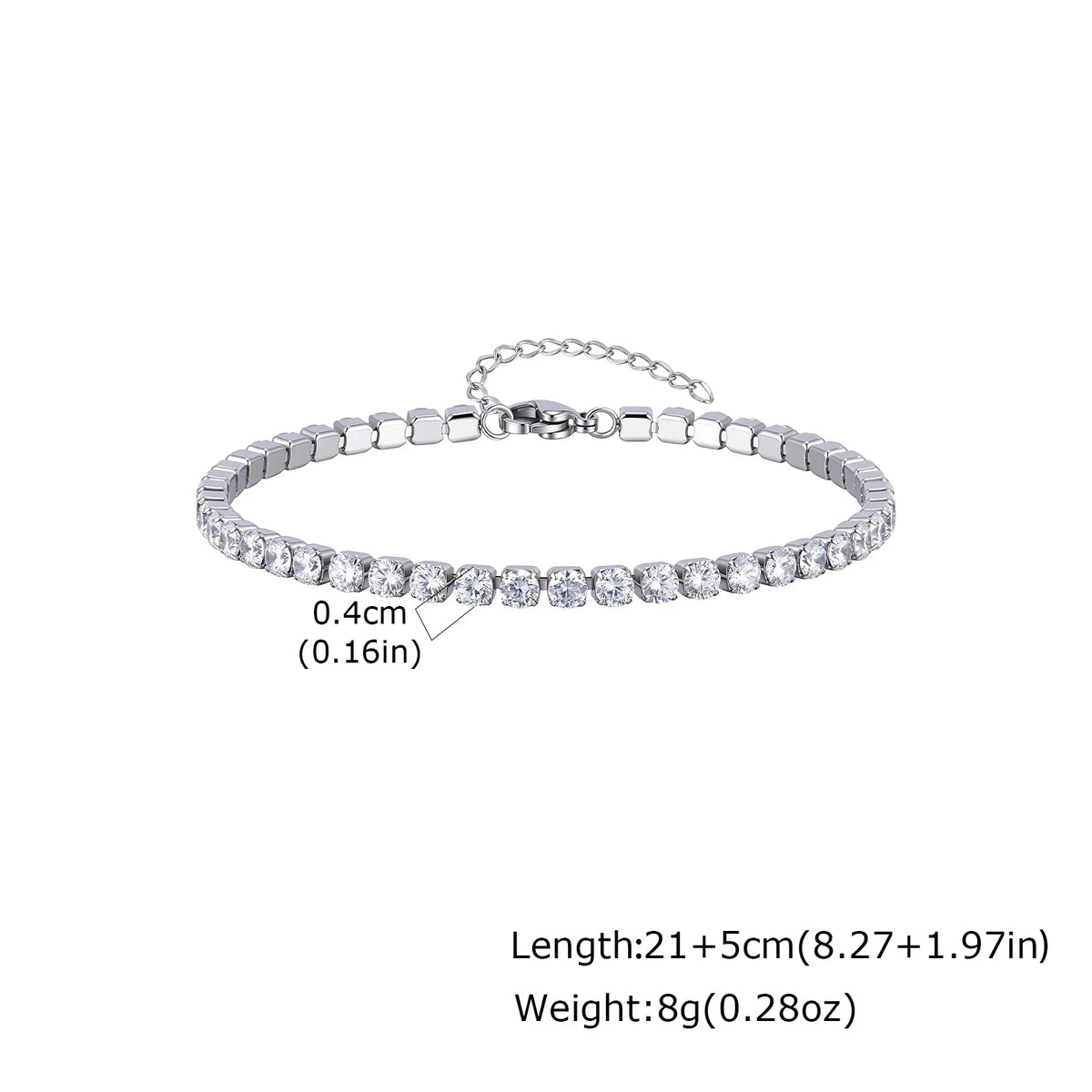 💎 CZ Tennis Anklet Chain