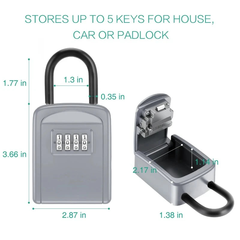 🔐 Zinc Alloy Key Safe Box