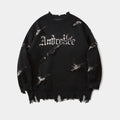 Men's Distressed Knit Sweater