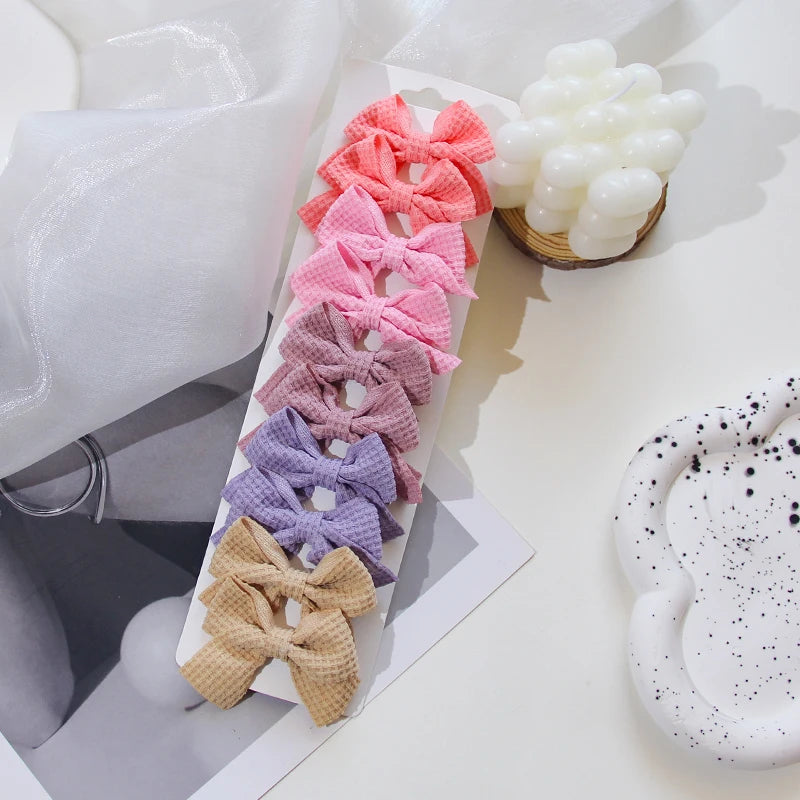 Girls Hair Bow Clips – 10 Pcs