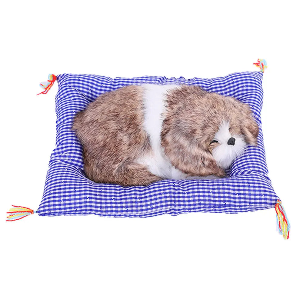 Sleeping Cat & Dog Plush with Sound