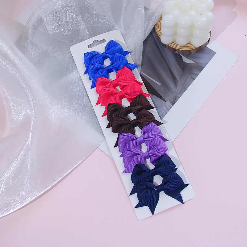 Girls Hair Bow Clips – 10 Pcs