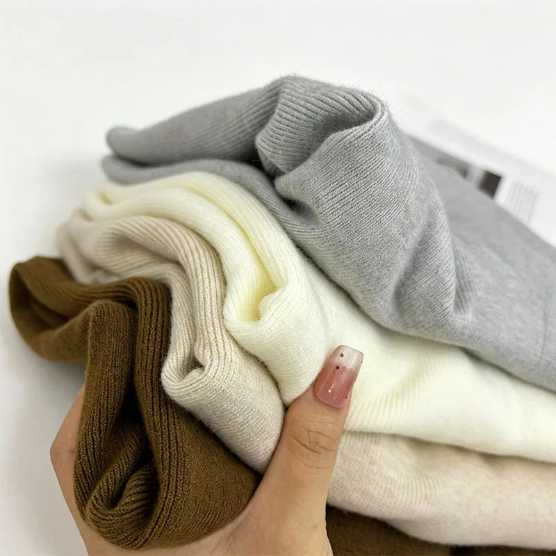 Mock Neck Soft Knit Pullover