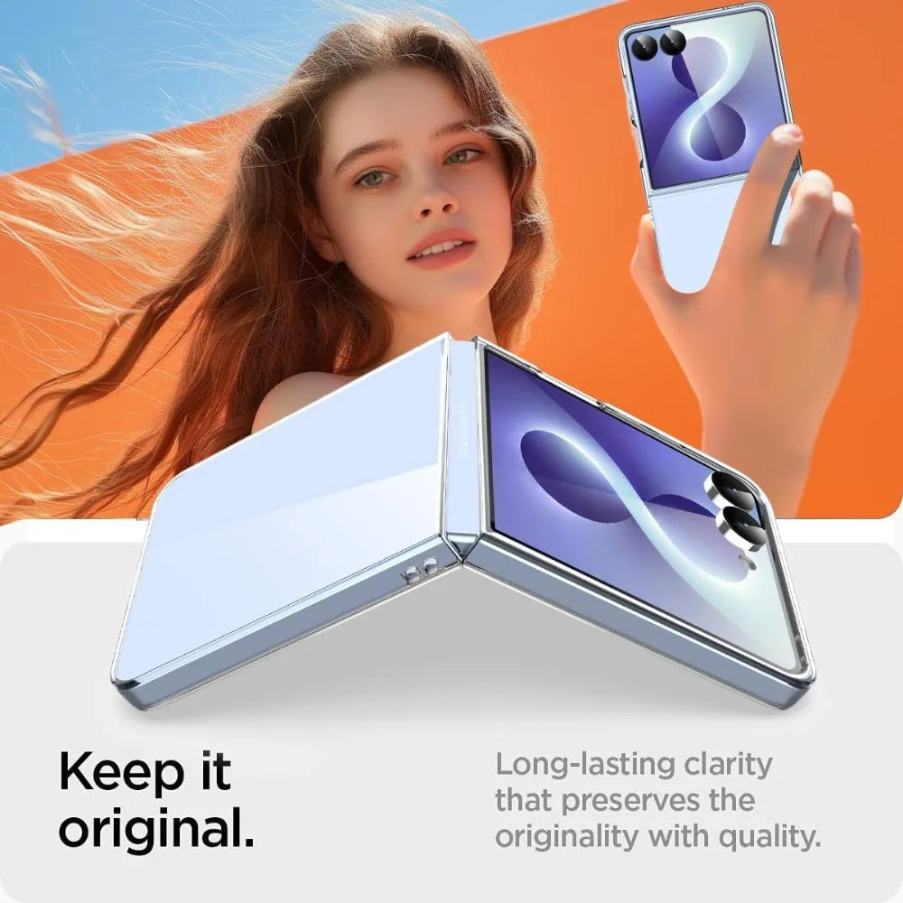 📱 Slim Transparent Z Flip Magnetic Case