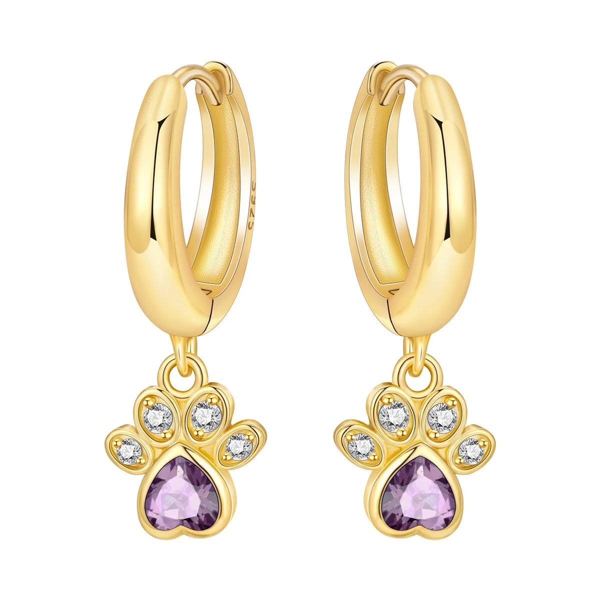 925 Silver 18K Gold Water Drop Earrings