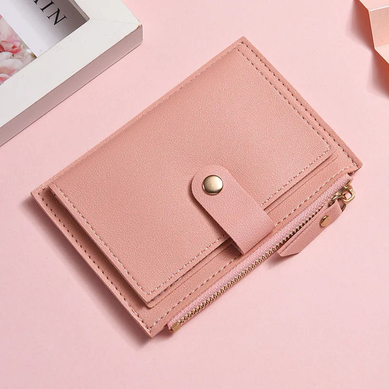 Mini Zip Foldable Card Wallet
