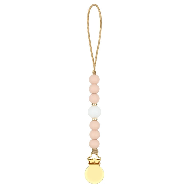Silicone Bead Pacifier Clip Chain