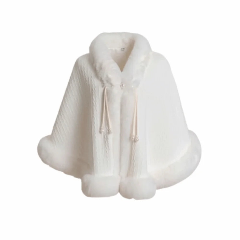 Short Knitted Shawl Cape