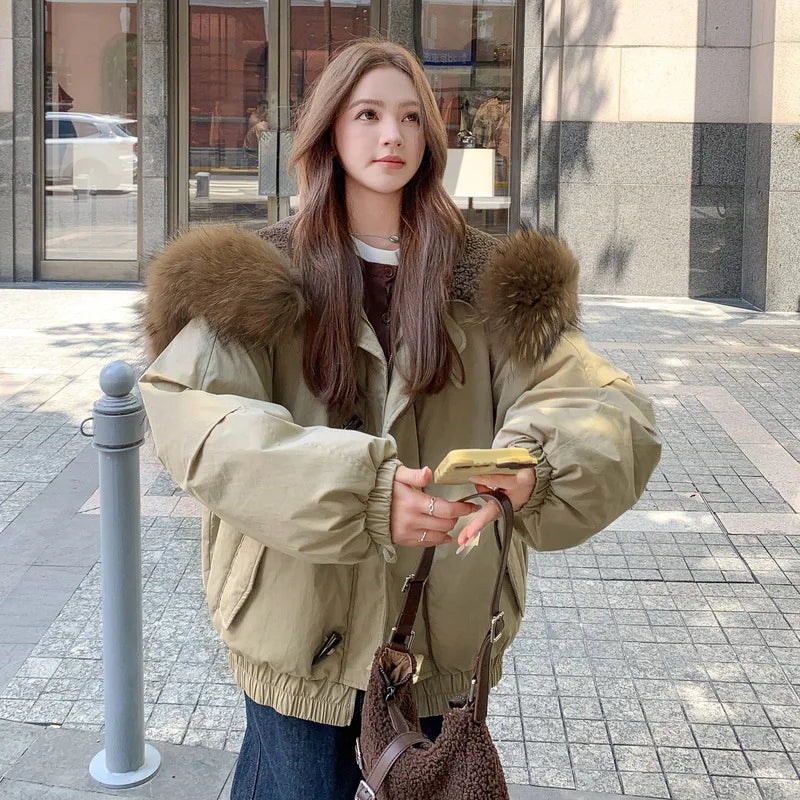 Women's Faux Fur Collar Toggle Parka