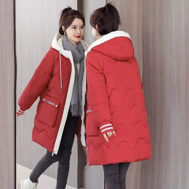 Women's Long Windproof Puffer Coat