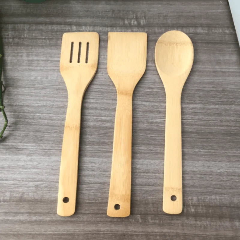 Bamboo Spatula Set – 3 Pcs