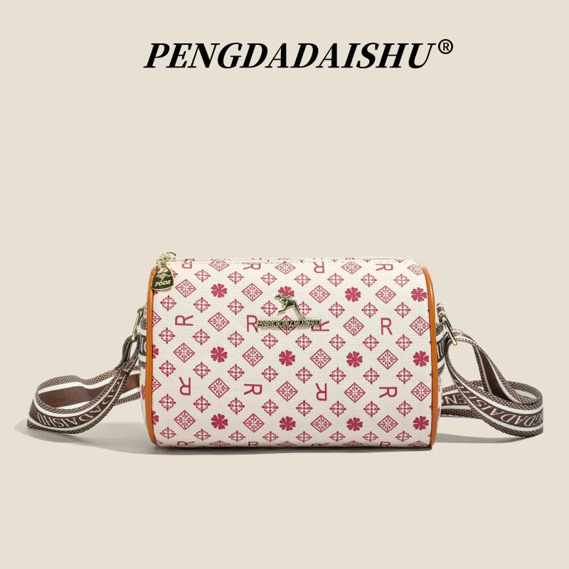Letter Print Pillow Shoulder Bag