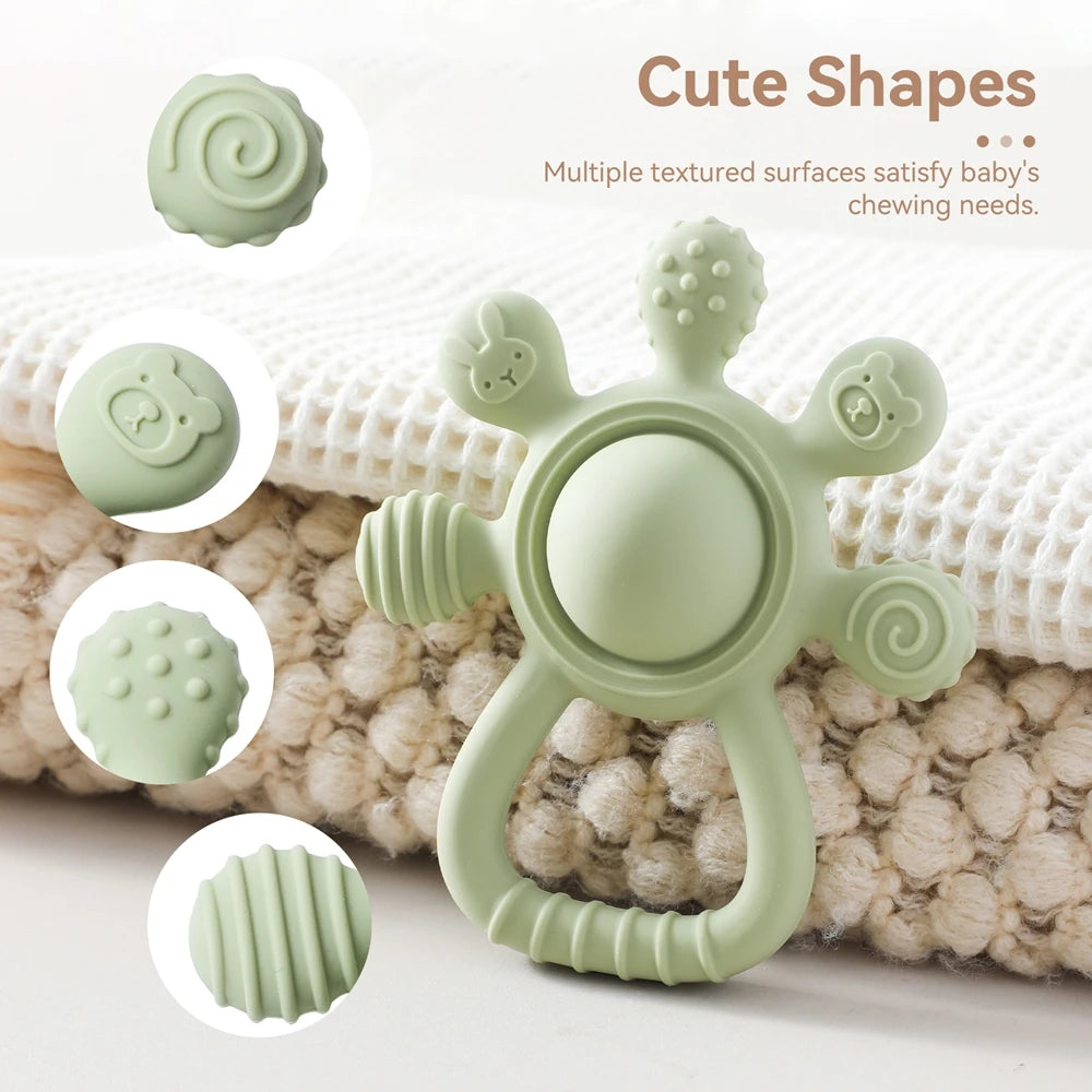 BPA-Free Silicone Teether Rattle