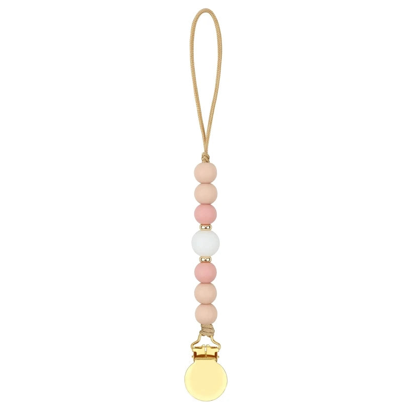 Silicone Bead Pacifier Clip Chain