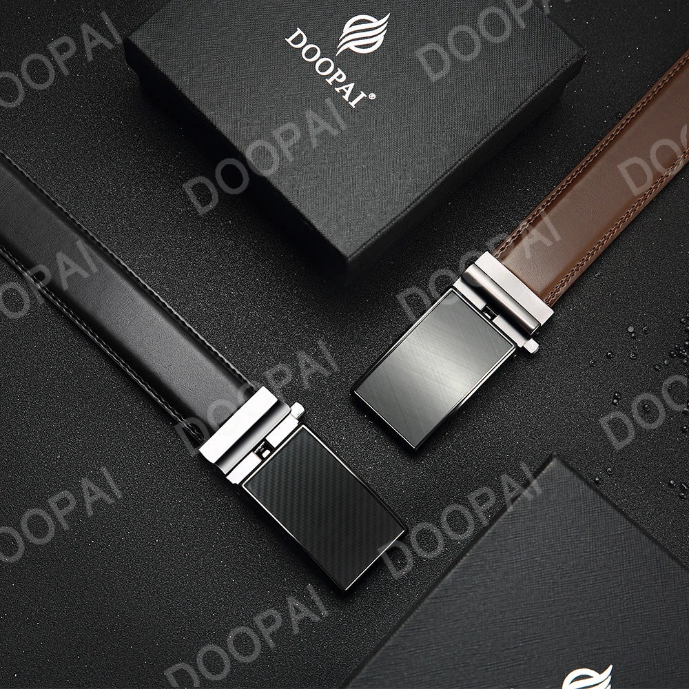 Men's Automatic Leather Ratchet Belt